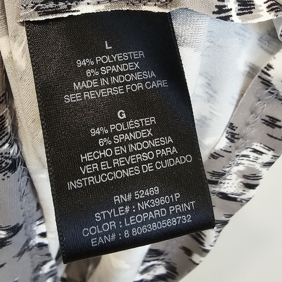 Norma Kamali Jersey Knit Gray And Black Leopard Print Wrap Women's Dress Size L - Picture 3 of 4